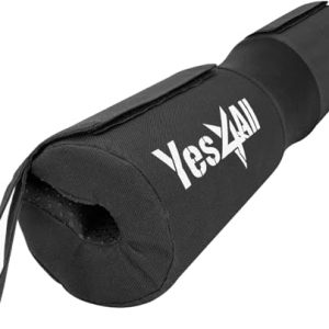 Yes4All Ergonomic Foam Bar Pad - Olympic Barbell Squat Pad - Athletes for Gym Workouts - Moisture-Wicking Padding - 6" x