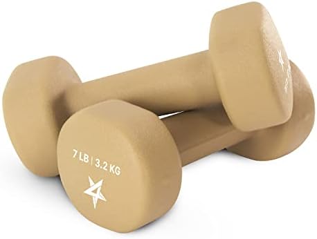 Yes4All Neoprene Coated Dumbbell Hand Weights for Home Workout - Multiple Weight Options with 15 Colors, Anti-Roll, Ant