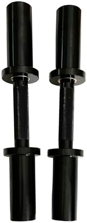 Qibylift Olympic Dumbbell Handles Loadable Dumbbell Bars Set Of 2 Fit 2 Inch Weight Plates Ideal For Home Gym Strength T