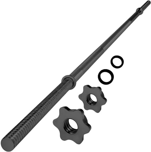 Yes4All Standard Straight Barbell 60" - Gym Workout, Suitable for Men & Women, Perfect for Home & Gym Use, Heavy Duty Co