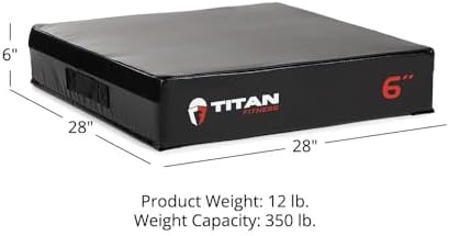 Titan Fitness 6" Stackable Soft Foam Plyometric Box for Home Gym Training Titan Fitness 6" Stackable Soft Foam Plyomet
