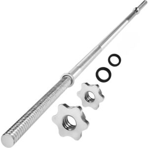 Yes4All Standard Straight Barbell 60" - Gym Workout, Suitable for Men & Women, Perfect for Home & Gym Use, Heavy Duty Co
