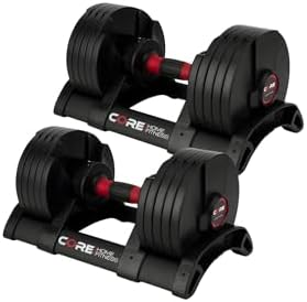 Affordable Dumbbells Adjustable Dumbbell Weight Set for Home Gym Workout | CORE FITNESS Adjustable Dumbbells Weight Set