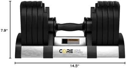 Affordable Dumbbells Adjustable Dumbbell Weight Set for Home Gym Workout | CORE FITNESS Adjustable Dumbbells Weight Set