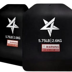 Yes4All Weight Vest Plate 5.75/8.75/14/19.75LB Pairs - Tactical Plate for Heavy Workout - Curved Ergonomic Design for Ru