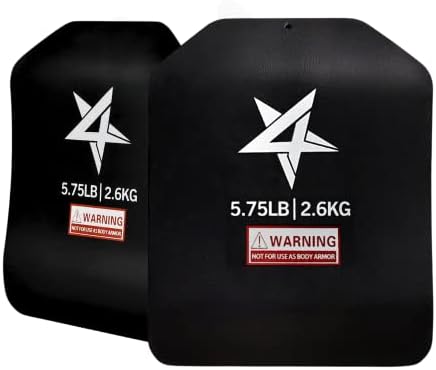 Yes4All Weight Vest Plate 5.75/8.75/14/19.75LB Pairs - Tactical Plate for Heavy Workout - Curved Ergonomic Design for Ru