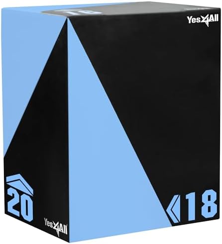 Yes4All 3 in 1 Foam Plyometric Jump Box - Fitness Workout for Training & Conditioning