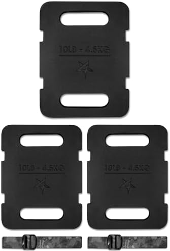 Yes4All Rucking Weight Backpack, Cast Iron Training Weight Plate, Quick-Attach Strap Slots, Ergonomic Rounded Handle for