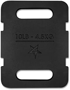 Yes4All Rucking Weight Backpack, Cast Iron Training Weight Plate, Quick-Attach Strap Slots, Ergonomic Rounded Handle for