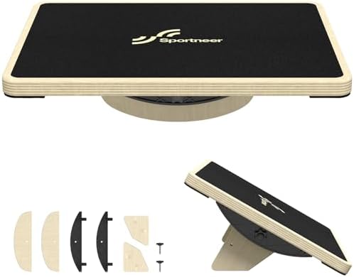 Sportneer 2-in-1 Balance Board - Adjustable Wobble & Slant Board for Core Strength and Stretching | Sportneer 2-in-1 Ba