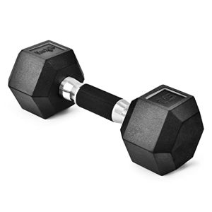 Rubber-Coated Hex Dumbbells 5-50 LBS - Anti-Slip Hand Weights