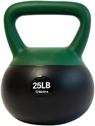 Bintiva Soft Kettlebells Sea and Iron Sand Filled Weights - Fitness Equipment for Women and Men - Color Coded Kettle Bel