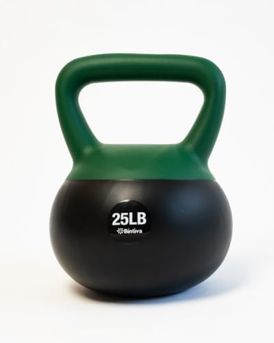 Bintiva Soft Kettlebells Sea and Iron Sand Filled Weights - Fitness Equipment for Women and Men - Color Coded Kettle Bel