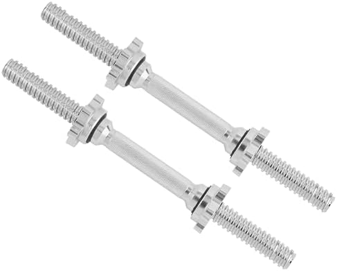 Yes4All Chrome/Rubber Grip Threaded Dumbbell Handles 14/16/18/24 inches, Fit 1"/1.15" Plates | Yes4All Threaded Dumbbel