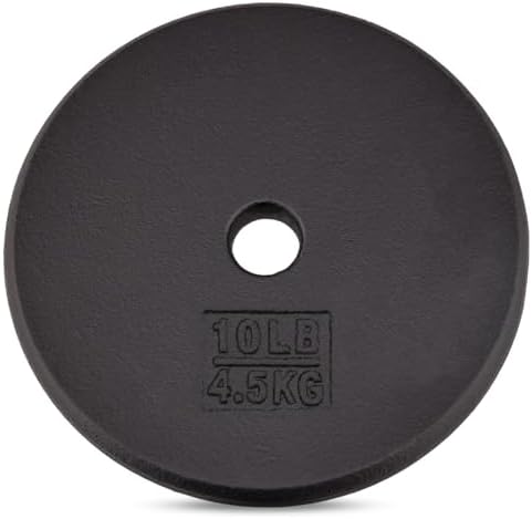 Yes4All Standard 1" Cast Iron Weight Plate - Perfect for Strength Training Enthusiasts - Set of 4, 5LB to 25LB