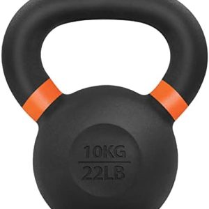 Yes4All 9lb to 71lb Powder Coated Cast Iron Kettlebells - Strength Training Equipment for Home Gym Conditioning - Heavy