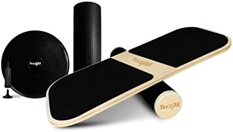 Yes4All Balance Board Sports Trainer for Core Strength and Balance Improvement | Yes4All Surf Trainer Board with Adjust