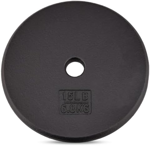 Yes4All Standard 1" Cast Iron Weight Plate - Perfect for Strength Training Enthusiasts - Set of 4, 5LB to 25LB
