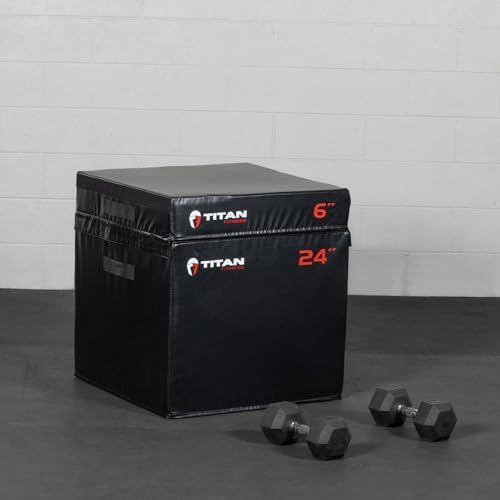 Titan Fitness 6" Stackable Soft Foam Plyometric Box for Home Gym Training Titan Fitness 6" Stackable Soft Foam Plyomet