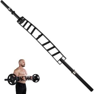 Yes4All Multi Grip Barbell & Cable Attachment - Swiss Bar, American Bar for Greater Range of Motion, Fits Olympic Weight