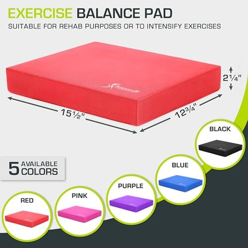 ProsourceFit Exercise Balance Pad - Large Cushioned Non-Slip Foam Mat & Knee Pad for Fitness Yoga Stability Training Phy - Image 14