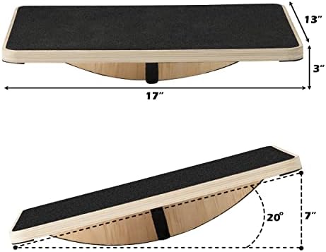 Multi-Optional Anti-Slip Wobble Board for Desk Balance Training | Extra-Large Rocker Board for Core Strengthening Exerc