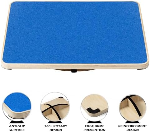 Multi-Optional Anti-Slip Wobble Board for Desk Balance Training | Extra-Large Rocker Board for Core Strengthening Exerc
