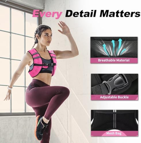 Weighted Vest Women 6lb/8lb/12lb/16lb/20lb/25lb/30lb for Walking Strength Training Running Fitness Weighted Vest Women f