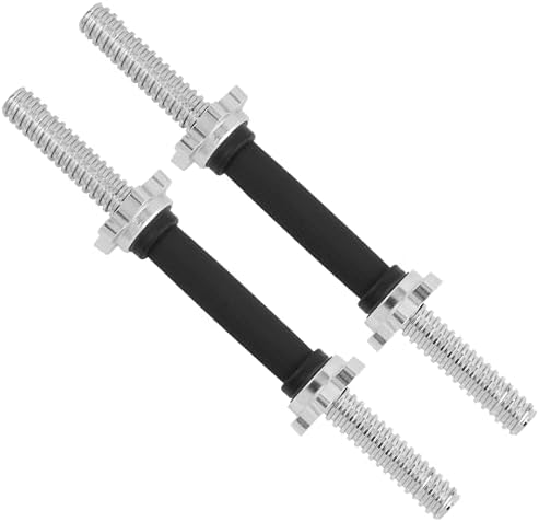 Yes4All Chrome/Rubber Grip 14/16/18/24 Inch Pair of Dumbbell Handles with Collars for Fit 1"/1.15" Plates | Yes4All Pai