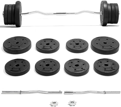 Yes4All Standard Straight Barbell 60" - Gym Workout, Suitable for Men & Women, Perfect for Home & Gym Use, Heavy Duty Co