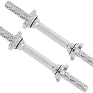 Yes4All Chrome/Rubber Grip 14/16/18/24 Inch Pair of Dumbbell Handles with Collars for Fit 1"/1.15" Plates | Yes4All Pai