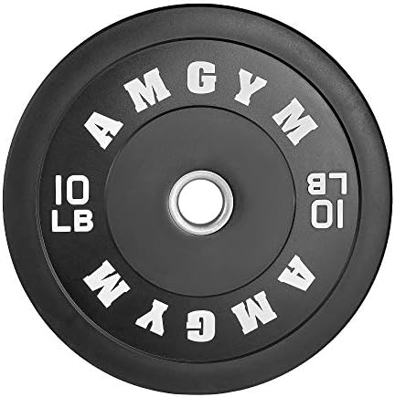 2 Inch Bumper Plates, 10-500lbs, Barbell Rubber Olympic Weight Plates Set for Home Gym, Strength Training & Weight Lifti