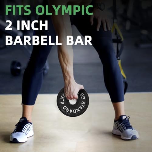 Fitvids 2-Inch Olympic Cast Iron Weight Plate for Strength Training & Weightlifting: Multiple Sizes, Strong & Durable Fi - Image 48