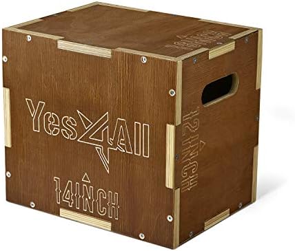 Yes4All 3-in-1 Wooden Plyo Box for Home Gym, 450 lbs Boxes with Smooth Edges and Wide Handles | Yes4All Plyo Box 3-in-1