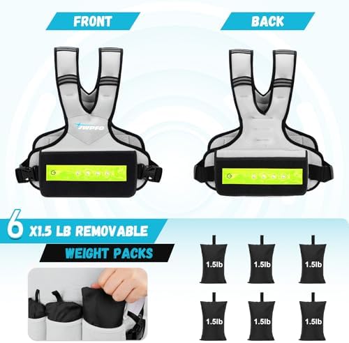 Adjustable Weighted Vest for Women and Men, 6-15 Lbs Rucking Vest with LED Light Strips
Adjustable Weighted Vest for W - Image 25