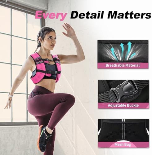 Weighted Vest Women 6lb/8lb/12lb/16lb/20lb/25lb/30lb for Walking Strength Training Running Fitness Weighted Vest Women f