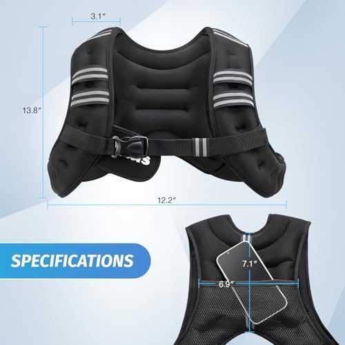 ZELUS 6lb Weight Vest for Workout and Strength Training | ZELUS ReflectiveWeight Vest for Running and Fitness | ZELUS 1