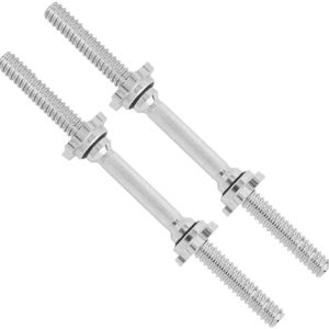 Yes4All Chrome/Rubber Grip Dumbbell Handles 14/16/18/24 Inch, Fit 1"/1.15" Plates, Weight Bar Connector Yes4All Thread