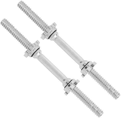 Yes4All Chrome/Rubber Grip 14/16/18/24 Inch Pair of Dumbbell Handles with Collars for Fit 1"/1.15" Plates | Yes4All Pai