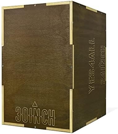 Yes4All Plyo Box, Strength Training equipment, Home Gym, Jumping, Lunges, Squats, Dips, 450 lbs, Smooth Edges, Wide Buil