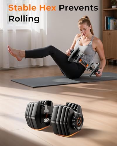 FEIERDUN Adjustable Dumbbell Set for Home Gym Exercise Strength Training
FEIERDUN 105lb/5|5lb Dumbbells with Storage Box - Image 13