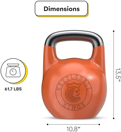Kettlebell Kings Competition Kettlebells for Men & Women | 4-32 KG Weights Set for Home Gym | Strongest Hand Weights Wor