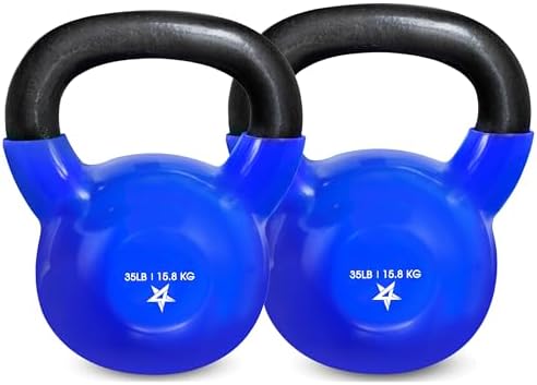 Yes4All 5-100 LB Kettlebells for Home Gym Exercises Fitness Full Body Workout Equipment
