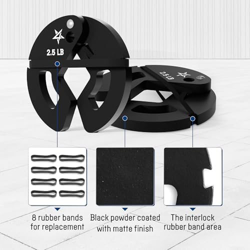 Yes4All Fractional Weight Plates Set for Dumbbell and Olympic Barbell Weightlifting, Set of 4 Plates in 1.25LB, |5LB, an