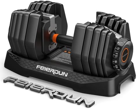 FEIERDUN Adjustable Dumbbell Set for Home Gym Exercise Strength Training
FEIERDUN 105lb/5|5lb Dumbbells with Storage Box - Image 10