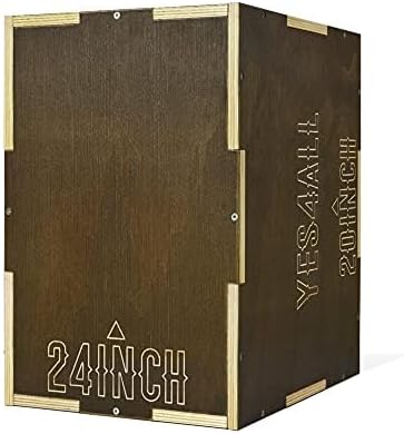 Yes4All 3-in-1 Wooden Plyo Box for Home Gym, 450 lbs Boxes with Smooth Edges and Wide Handles | Yes4All Plyo Box 3-in-1