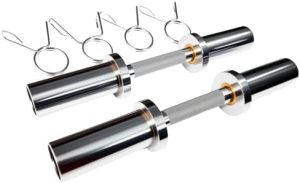 Qibylift Olympic Dumbbell Handles Loadable Dumbbell Bars Set Of 2 Fit 2 Inch Weight Plates Ideal For Home Gym Strength T