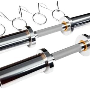 Qibylift Olympic Dumbbell Handles Loadable Dumbbell Bars Set Of 2 Fit 2 Inch Weight Plates Ideal For Home Gym Strength T