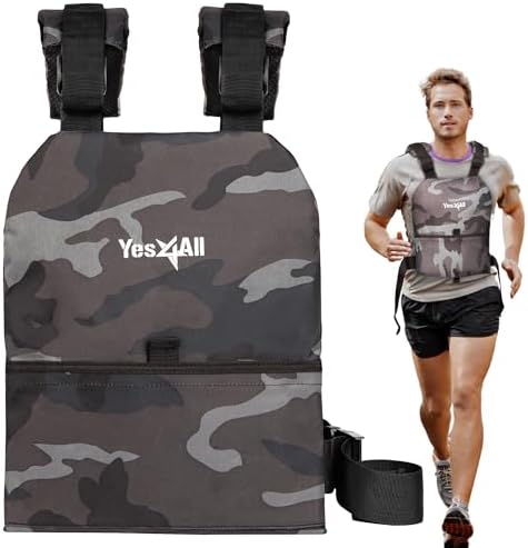 Yes4All Weight Vest Plate 5.75/8.75/14/19.75LB Pairs - Tactical Plate for Heavy Workout - Curved Ergonomic Design for Ru
