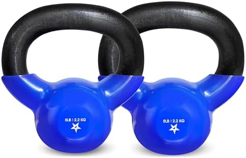 Yes4All 5-100 LB Kettlebells for Home Gym Exercises Fitness Full Body Workout Equipment